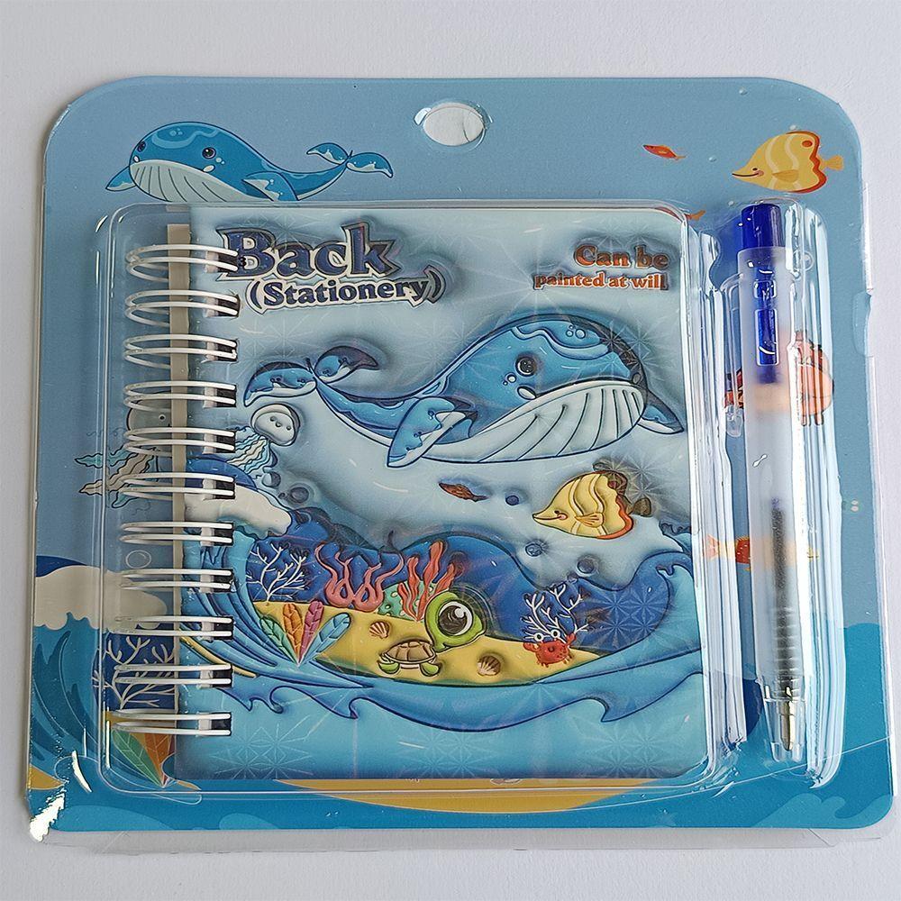 Mini Libreta Modelo De Ballena Espiral Y Lapiz 11 X 8 Cm-3