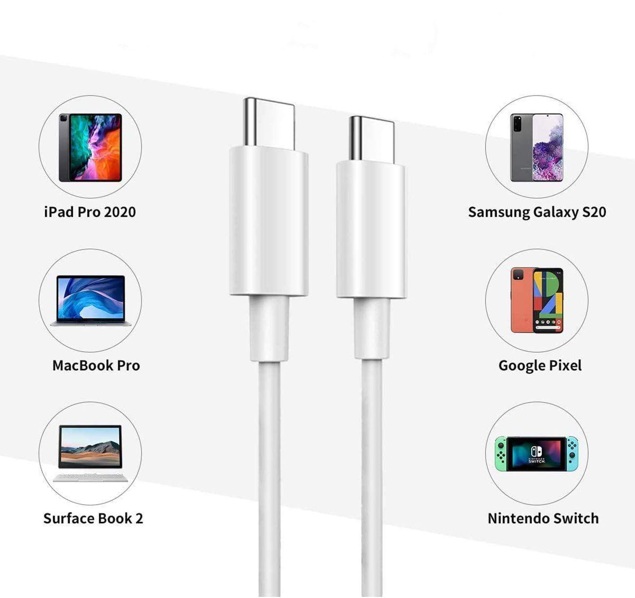 Cable Usb-C Tipo C A Tipo C 2 Metros Carga Rápida-2