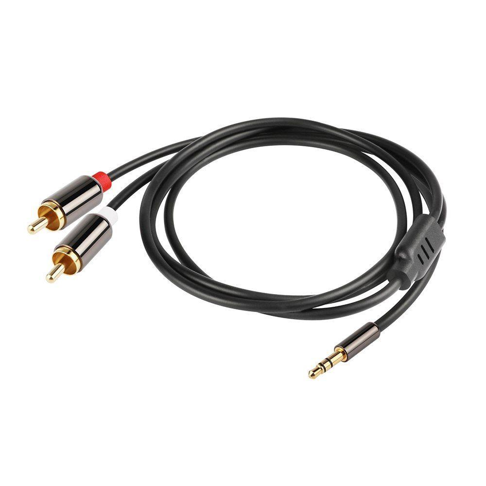 Cable Auxiliar de Audio Plug 3.5mm a Rca 1.5 Metros HIFI-2