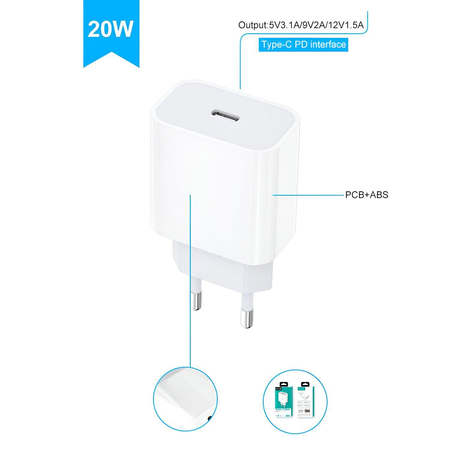 Cargador Tipo C Usb-C Carga Rápida Teléfono Celular PD 20w-2