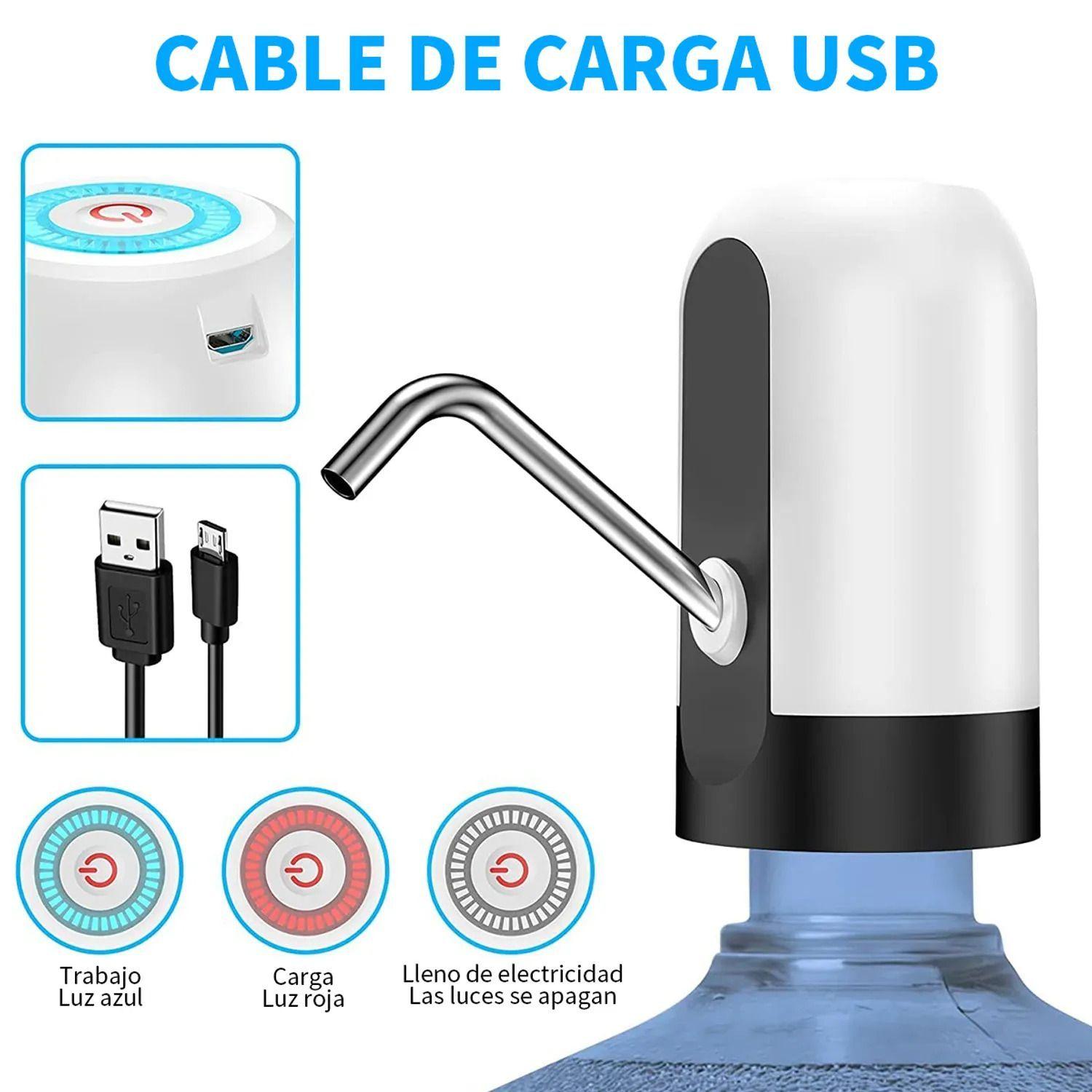 Dispensador De Agua El ctrico Bomba Para Bidon Recargable Blanco-2