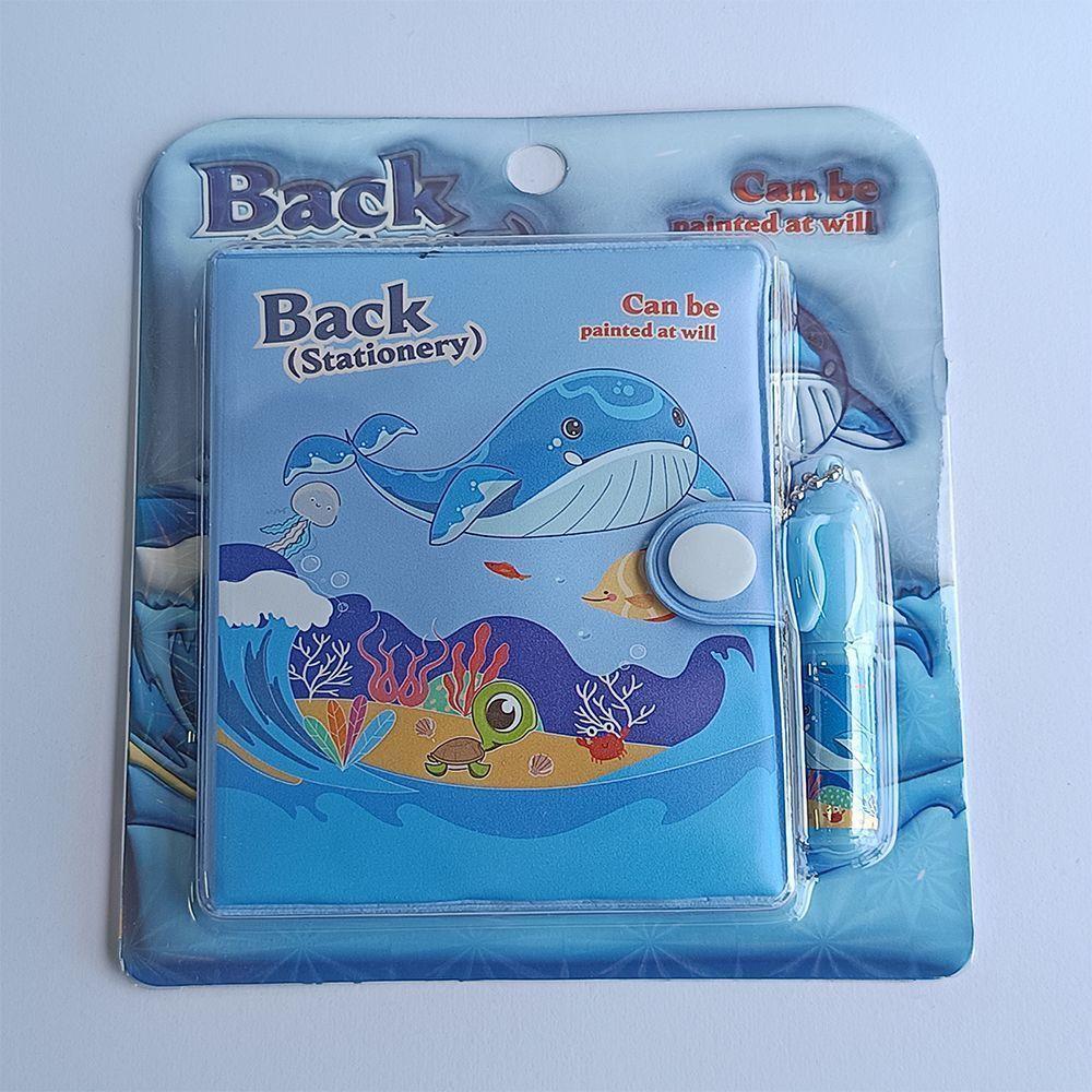 Mini Libreta Modelo De Ballena Broche Y Lapiz 11 X 8 Cm-3