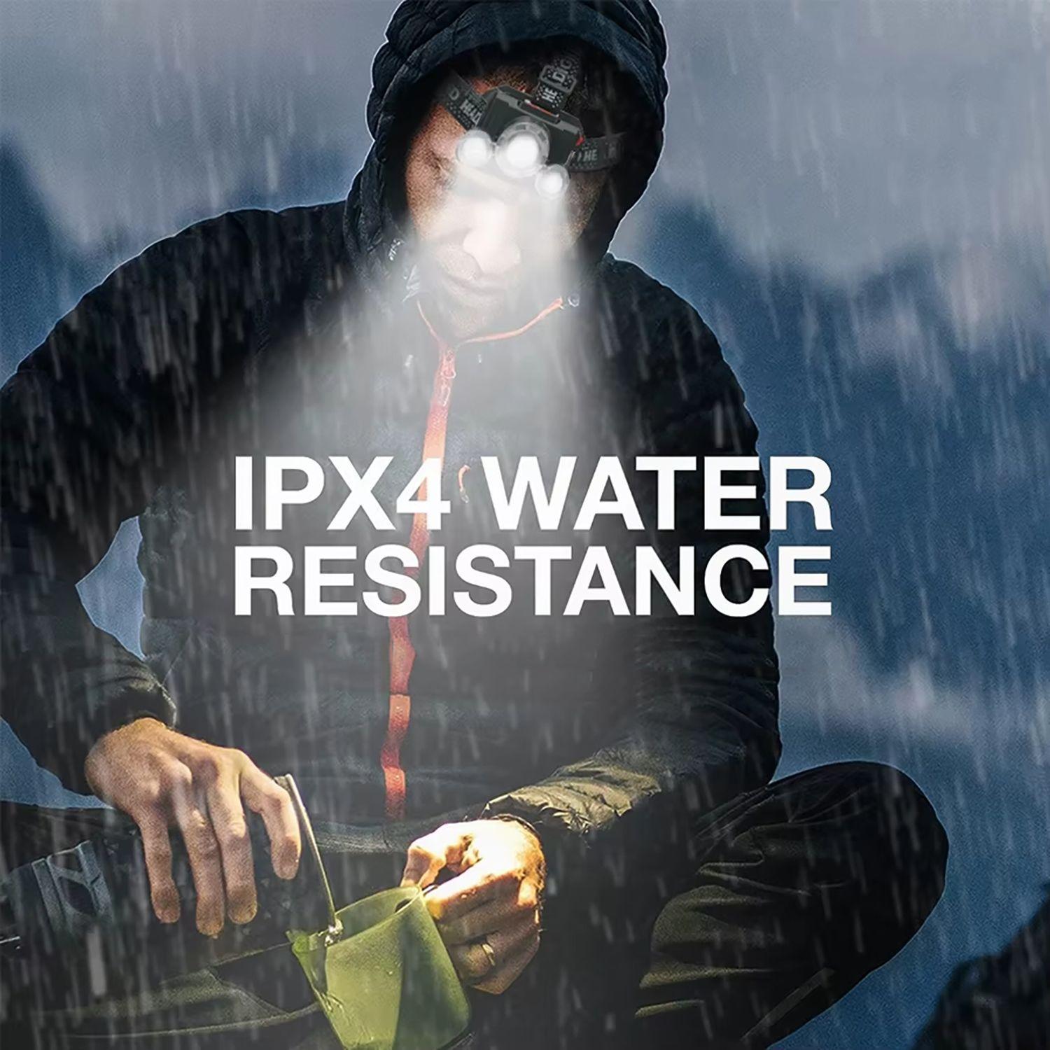 Linterna De Cabeza Led Frontal Con Sensor On Off Recargable - Blanco - Negro-4