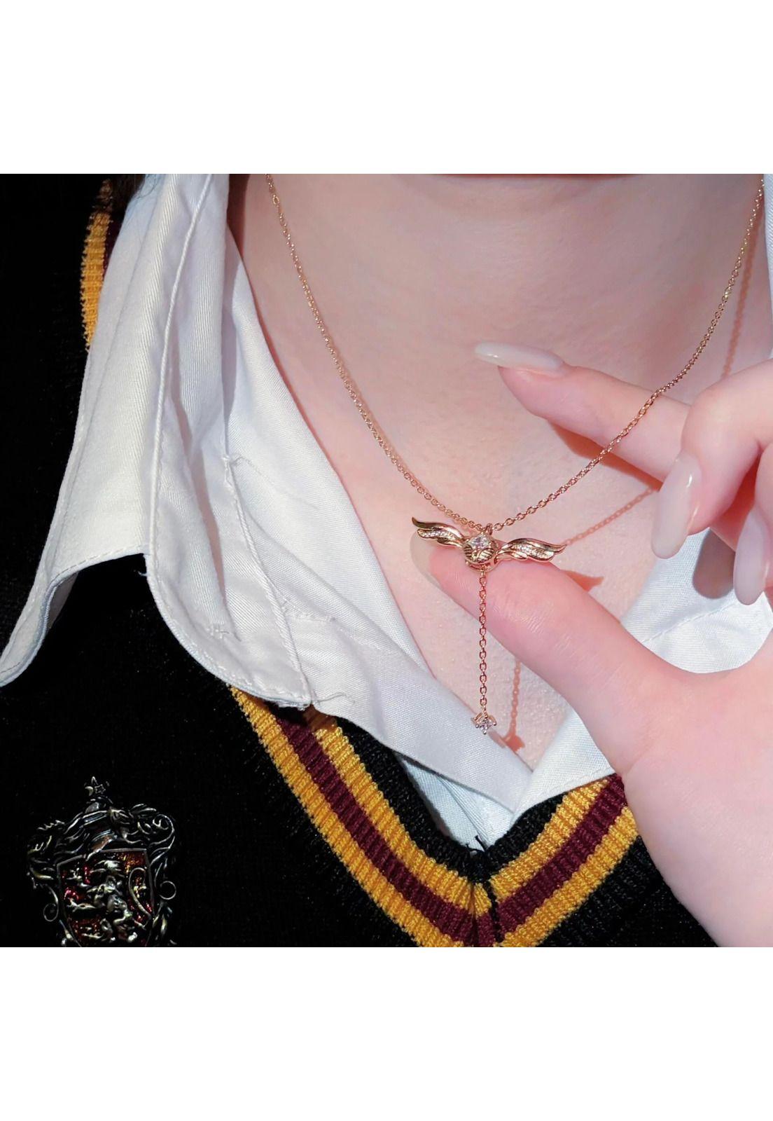 Collar golden snitch alas Harry Potter-4