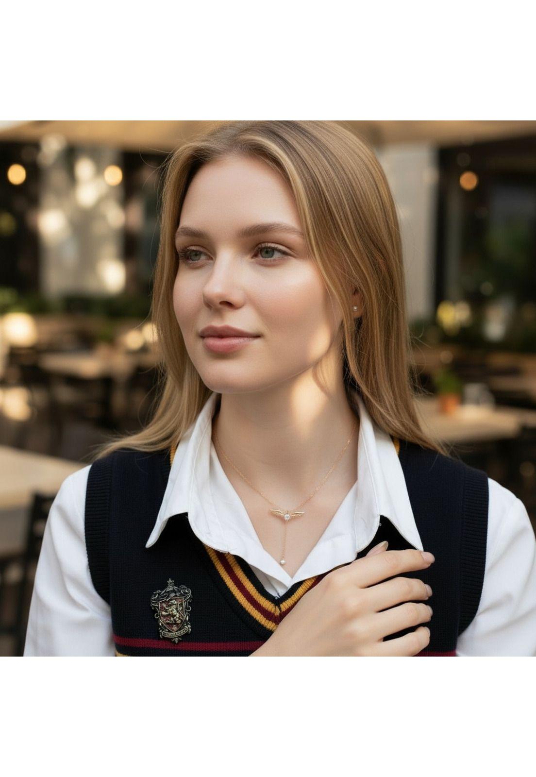 Collar golden snitch alas Harry Potter-6