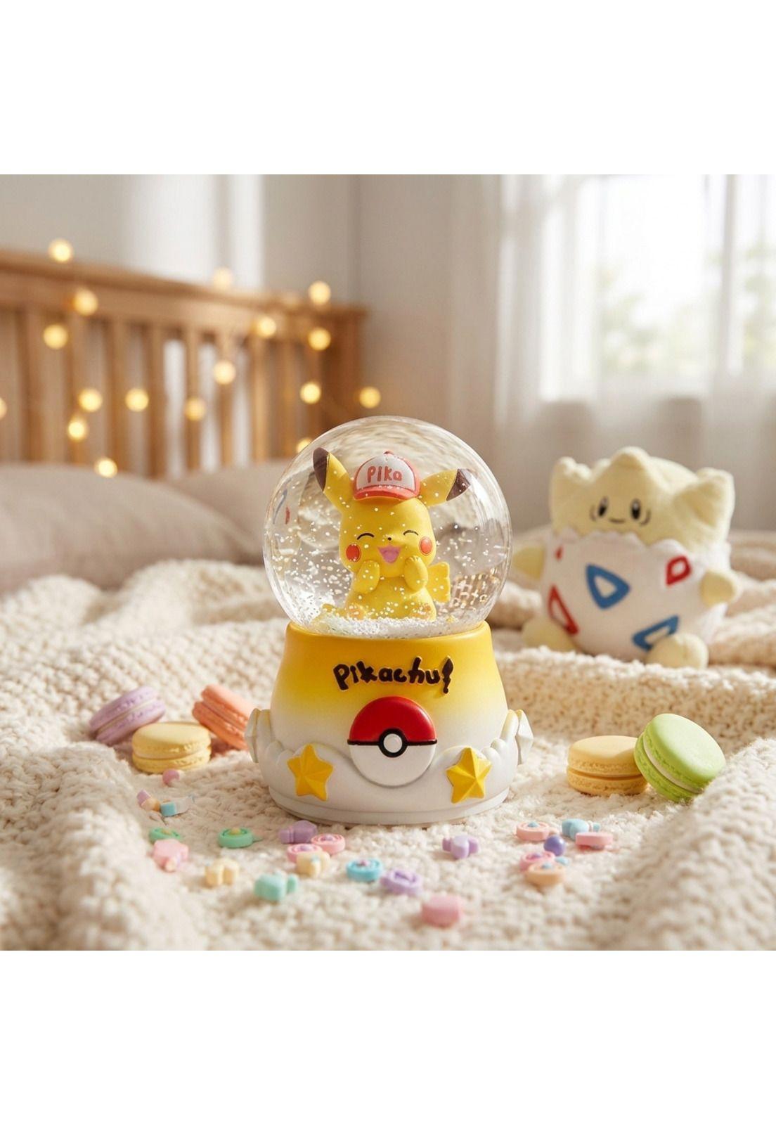 Lámpara Espantacuco Bola De Nieve Pikachu-2