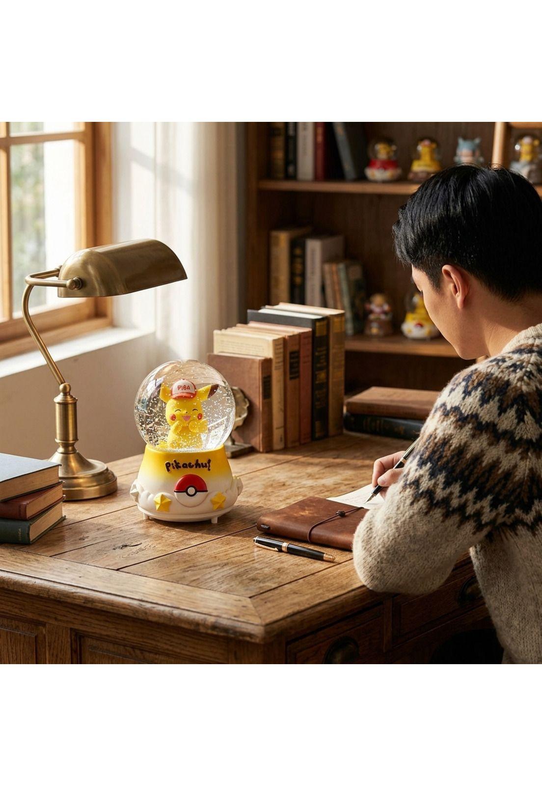 Lámpara Espantacuco Bola De Nieve Pikachu-4