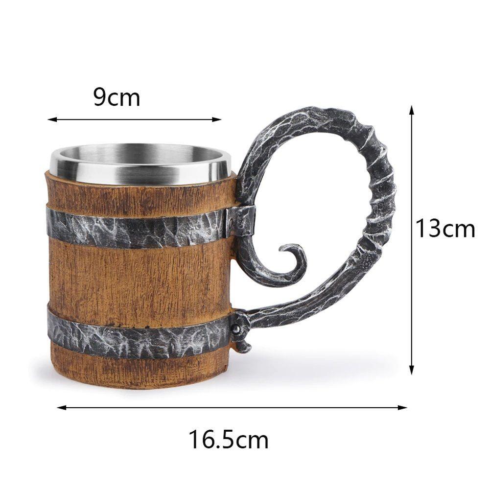 Tazón 3d Resina Barril De Cerveza Vikingo O Pirata Vintage-3
