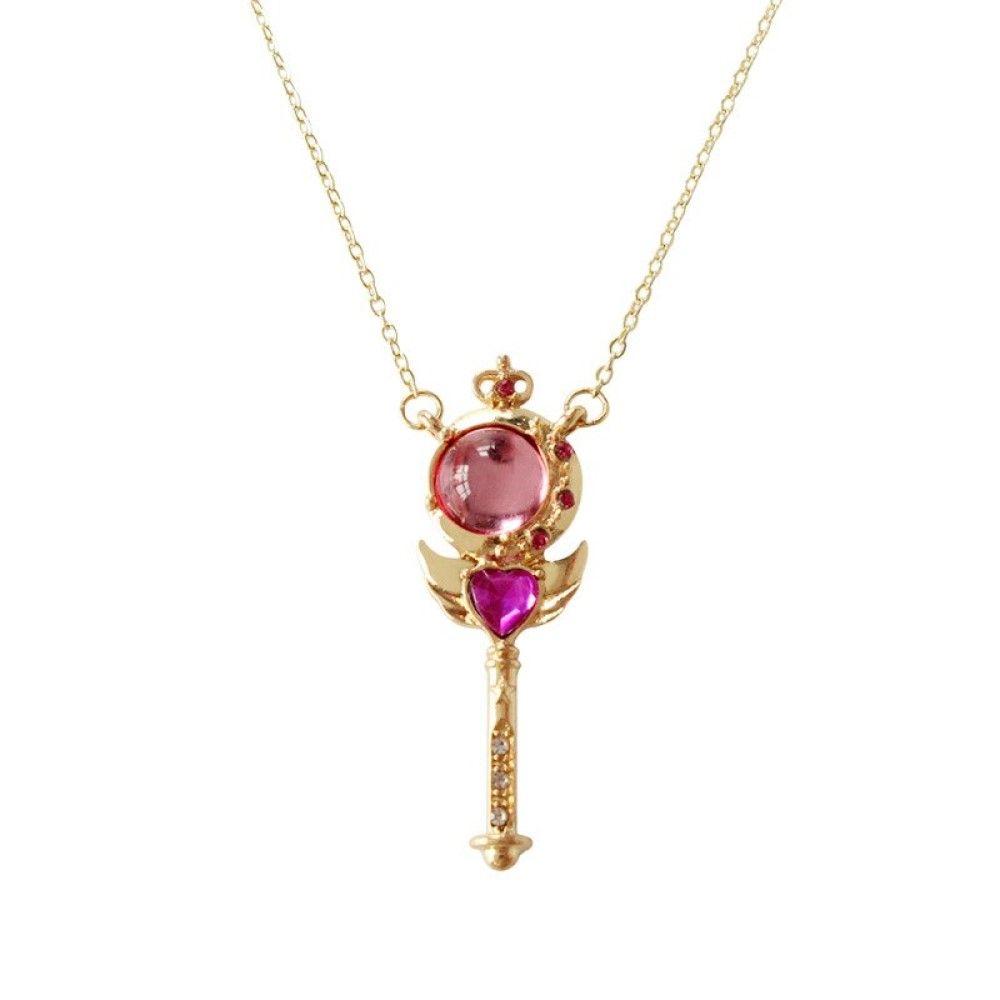 Collar Sailor Moon cetro lunar Cutie Moon rod-4