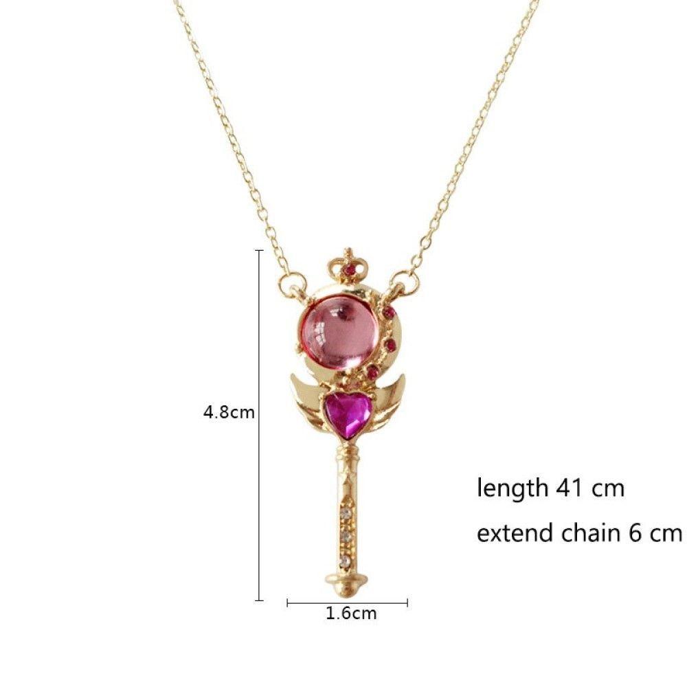 Collar Sailor Moon cetro lunar Cutie Moon rod-3