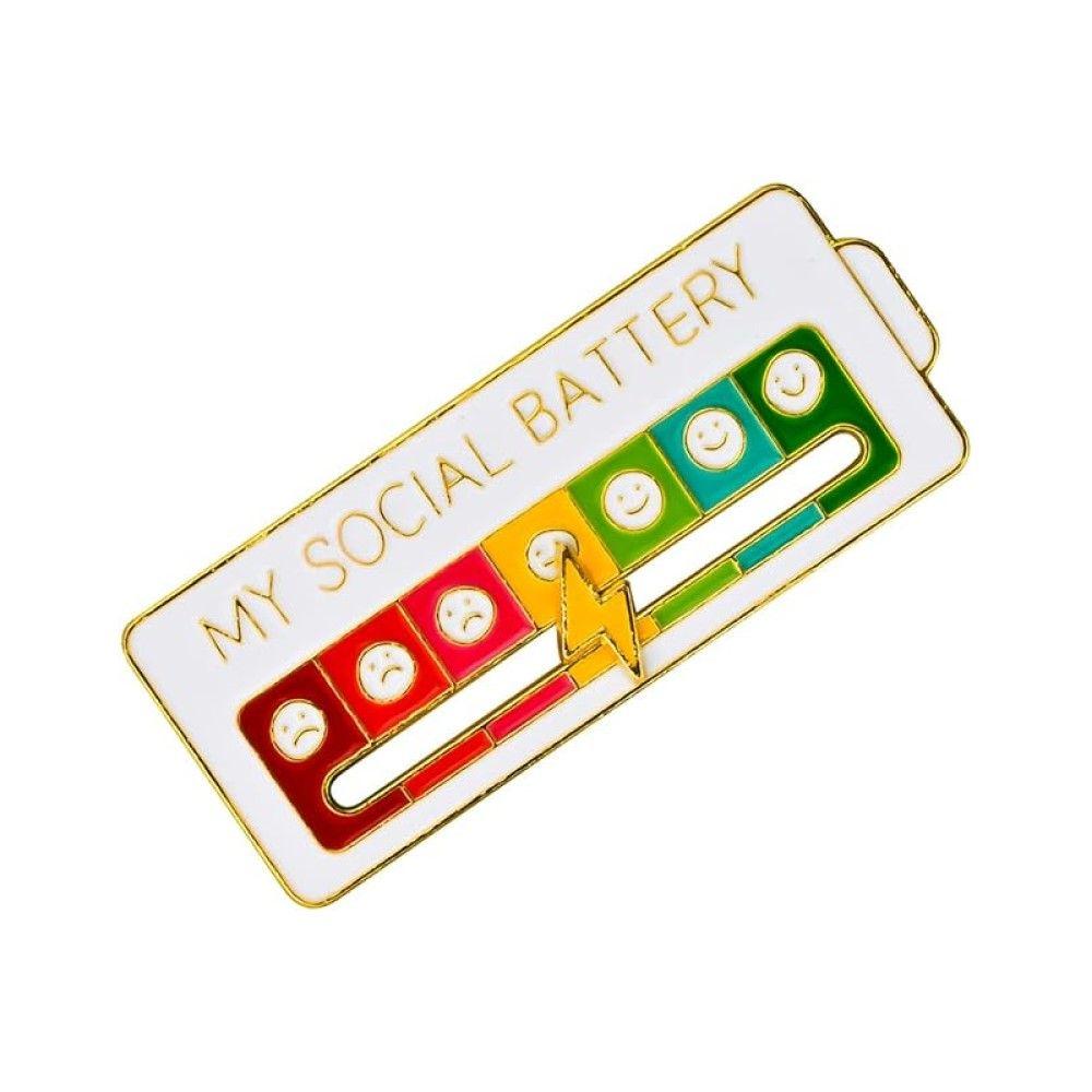 Broche pin divertido My Social Battery bateria social-0