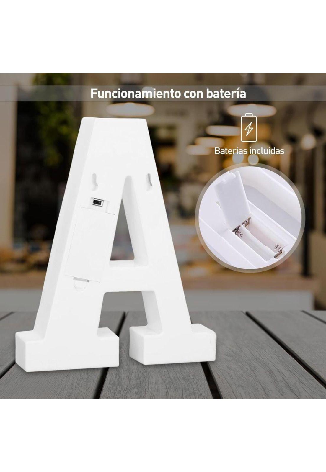 Letra Led 16 Cm Decorativa Abecedario Luz Calida Estoykuku-4