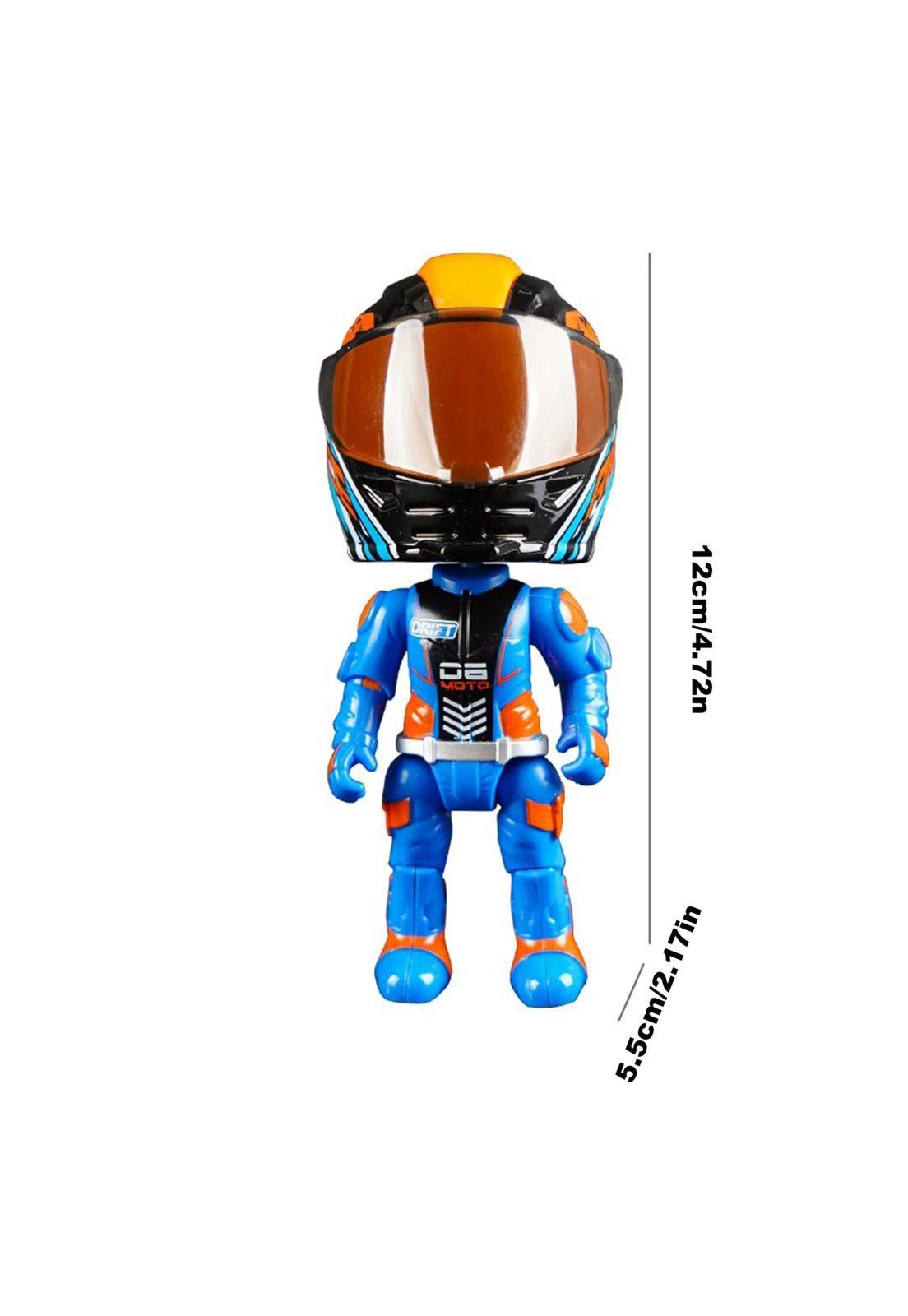 Adorno Figura motociclista casco deformación-3