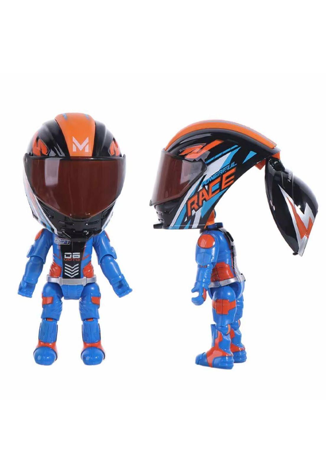 Adorno Figura motociclista casco deformación-4