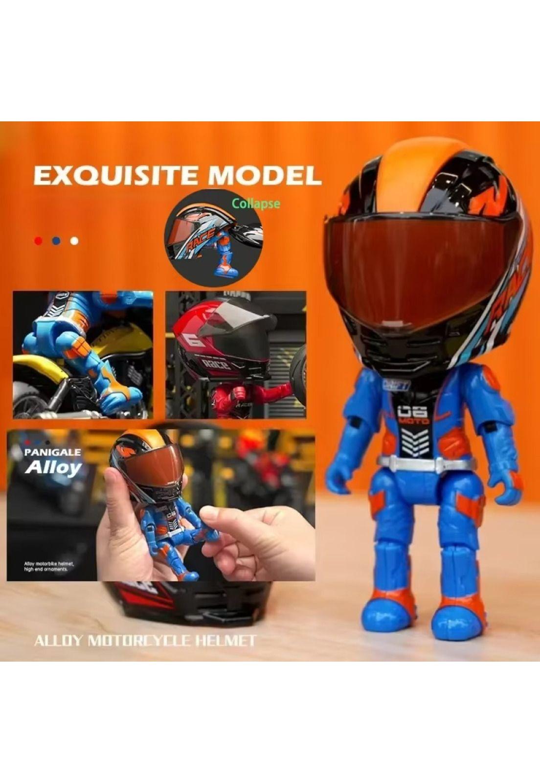 Adorno Figura motociclista casco deformación-5