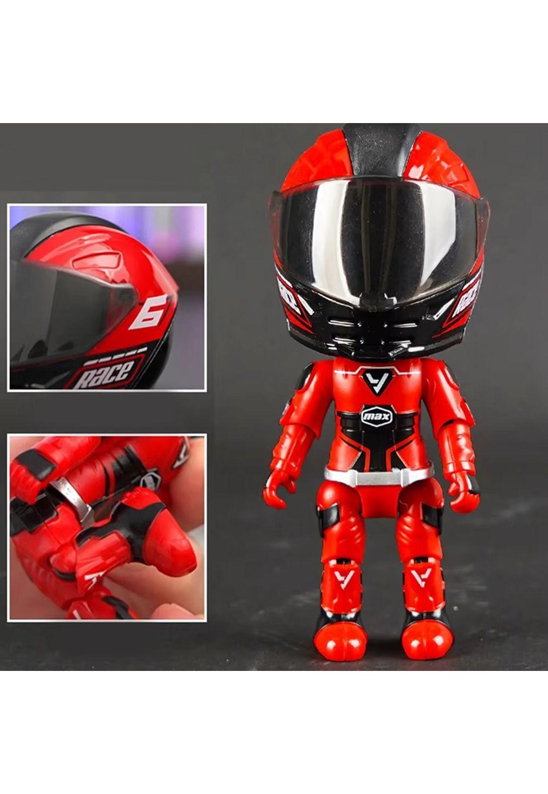 Adorno Figura motociclista casco deformación-2