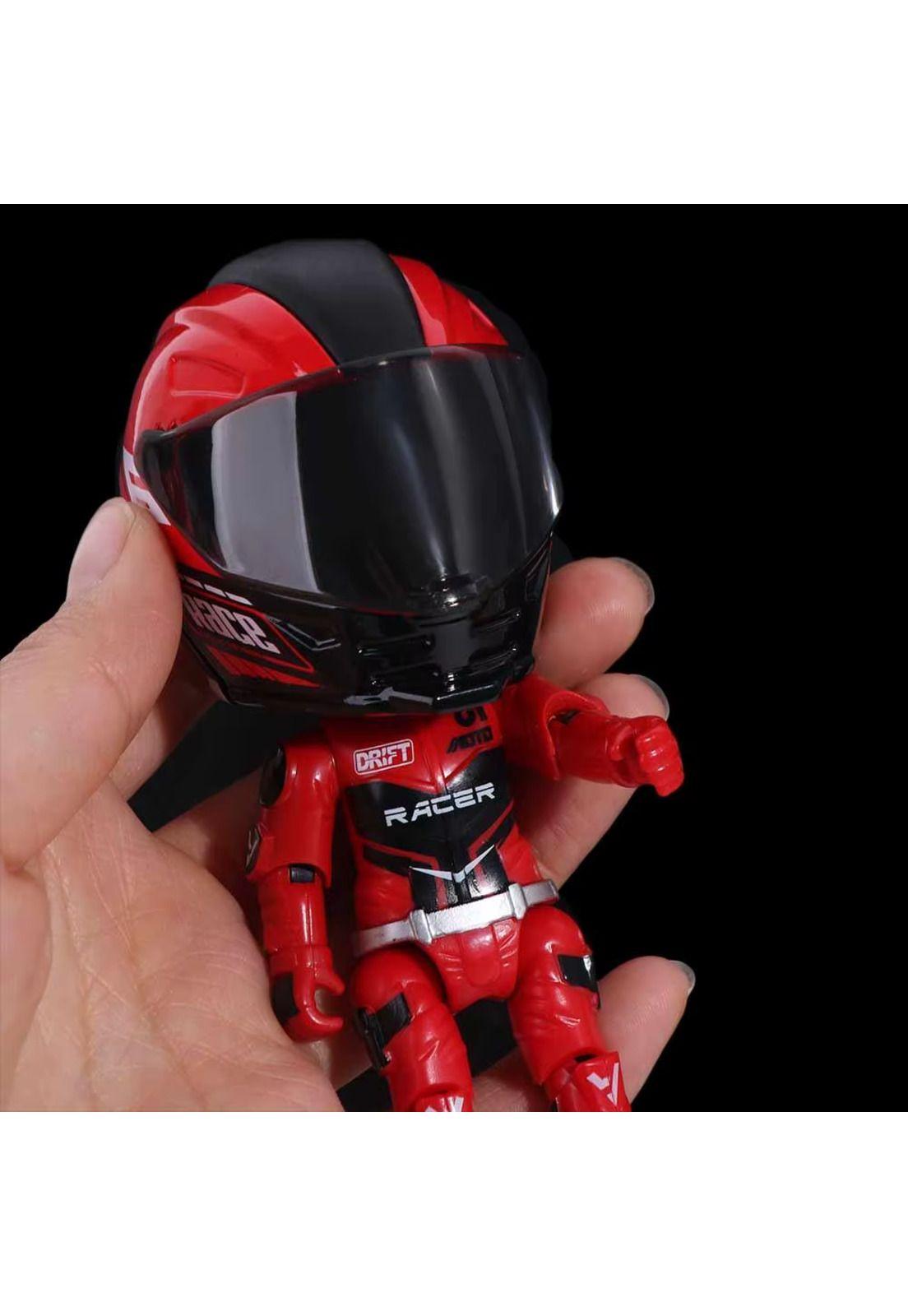 Adorno Figura motociclista casco deformación-4