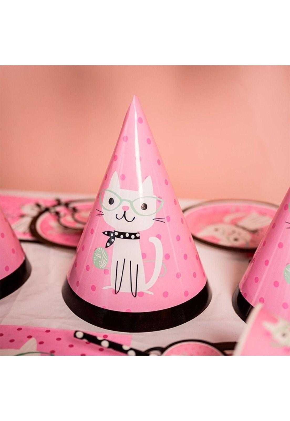 Set Cumpleaños Gato Kitty Cat Diva Purrfect Cotillón 6 Uni-5