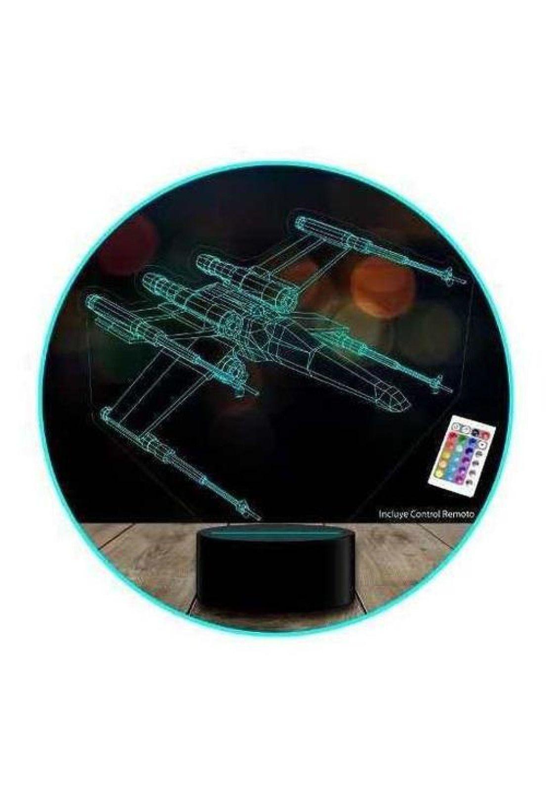 Lampara 3d Star Wars X- Wing 16 Colores Control Remoto-0