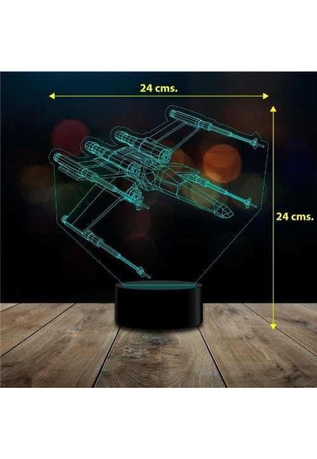 Lampara 3d Star Wars X- Wing 16 Colores Control Remoto-2