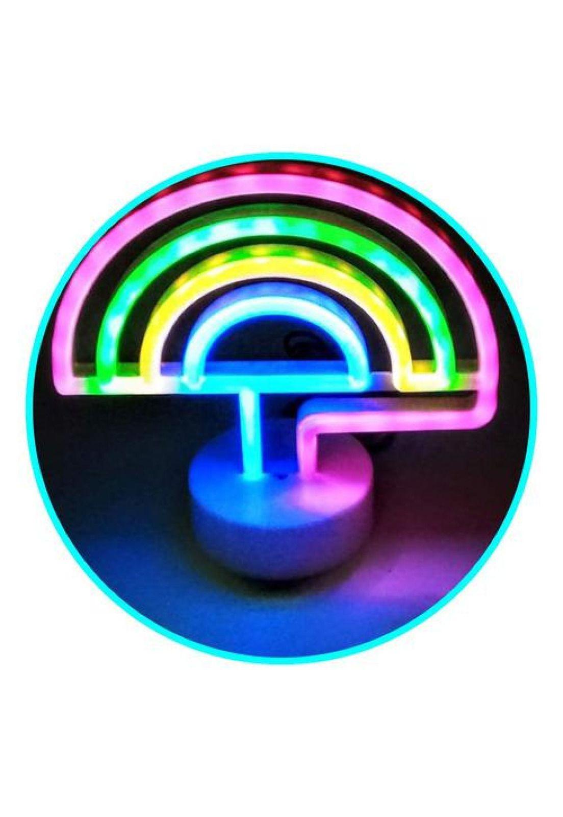 Lámpara Neón Led Arcoiris Pila Decoración-2