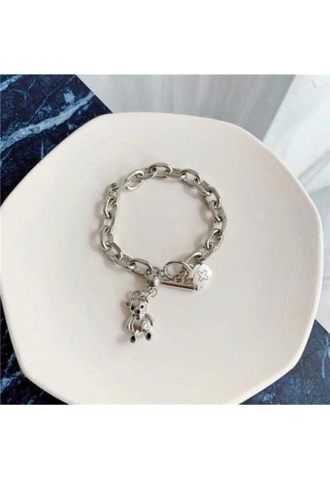 Pulsera Osito coreano Ins Net Red Dark Hey Girl Kdrama-4