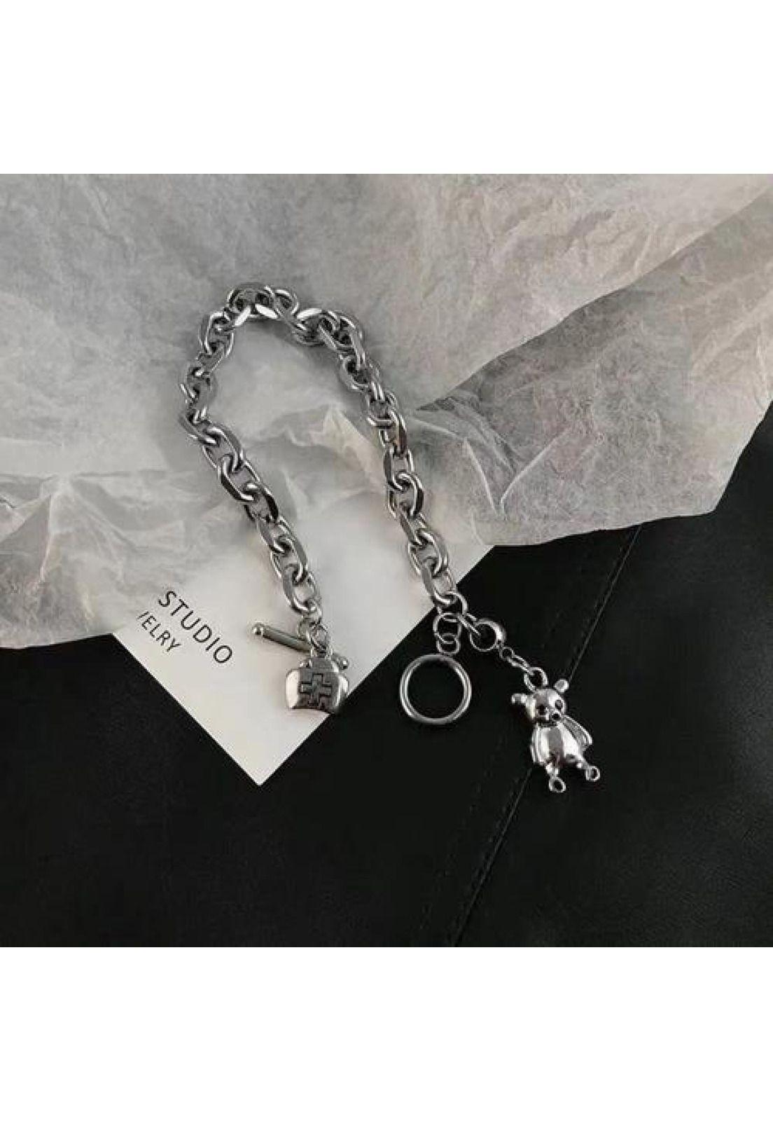 Pulsera Osito coreano Ins Net Red Dark Hey Girl Kdrama-5