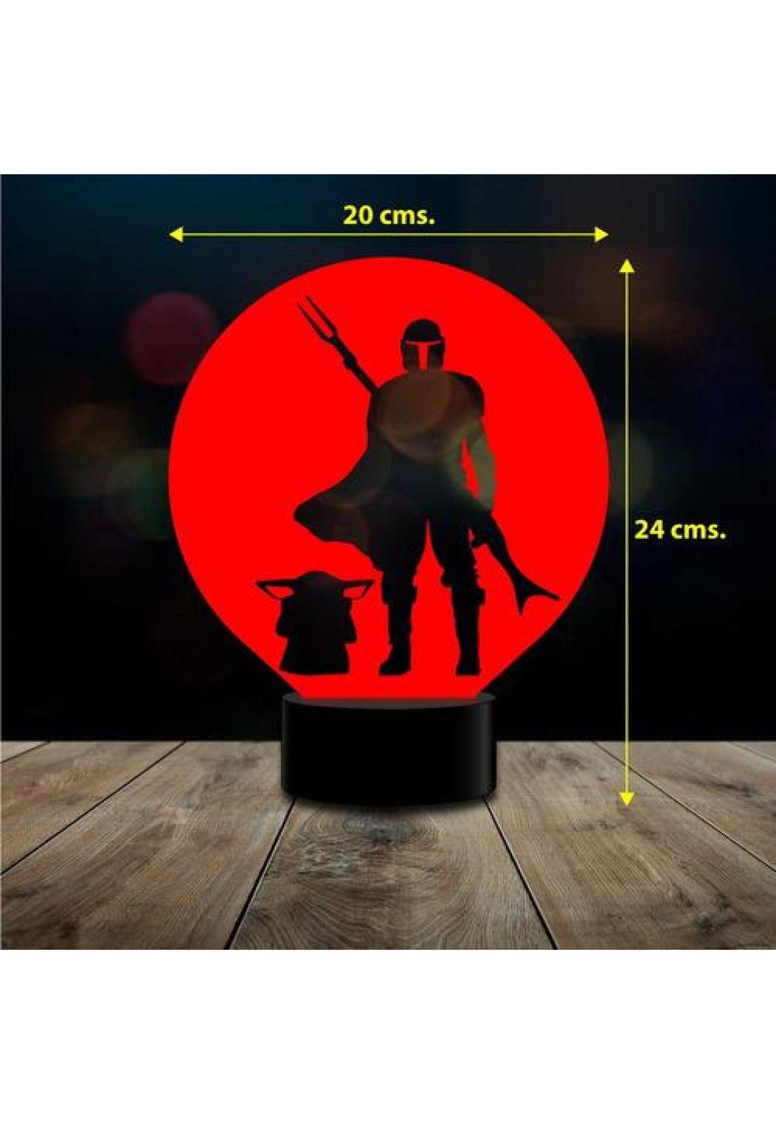 Lampara 3d Manda 4 Baby Yoda Star  Remoto 16 Color-2