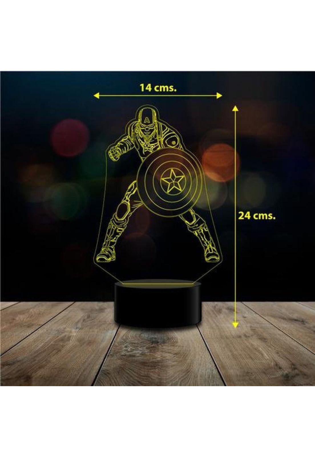 Lámpara 3d Capitan America Marvel, Avengers Control Remoto-2