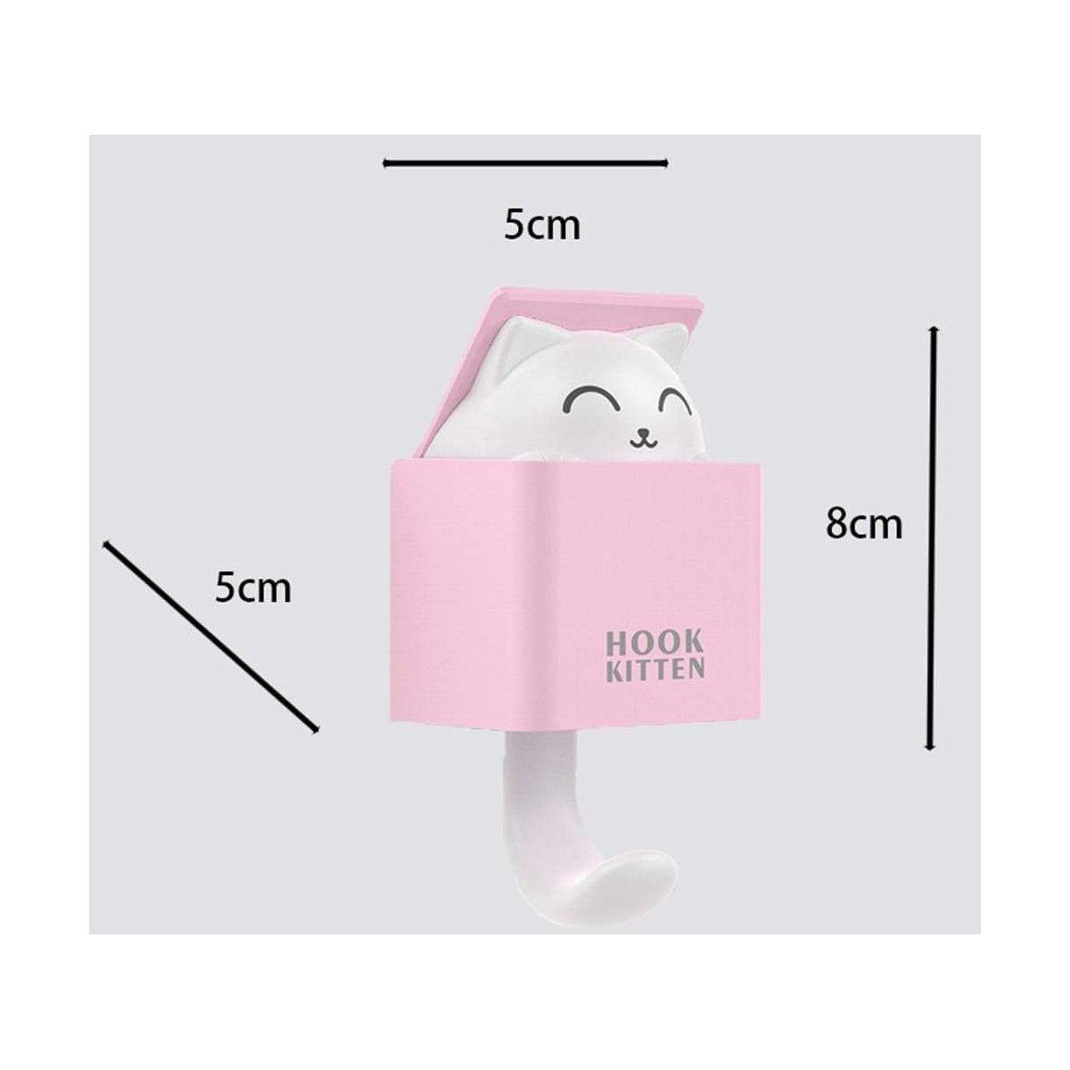 Set Ganchos llaveros Gatitos escondidos adhesivos colgador-5