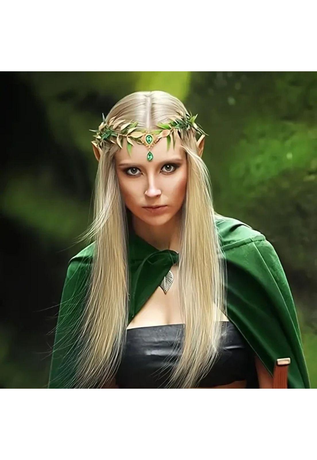 Diadema Tiara Hojas Cosplay Elfos Reyes Medieval-2