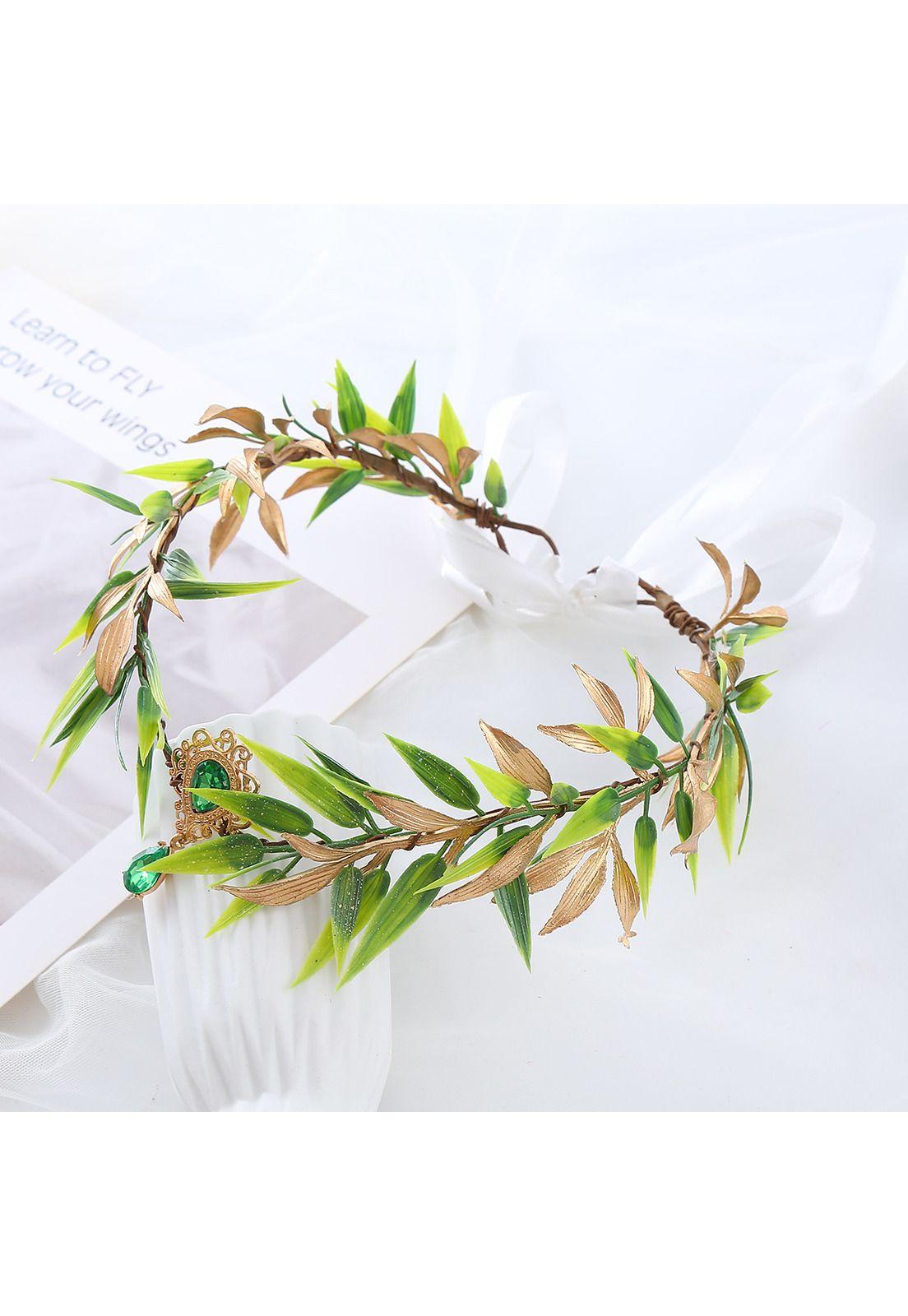 Diadema Tiara Hojas Cosplay Elfos Reyes Medieval-3