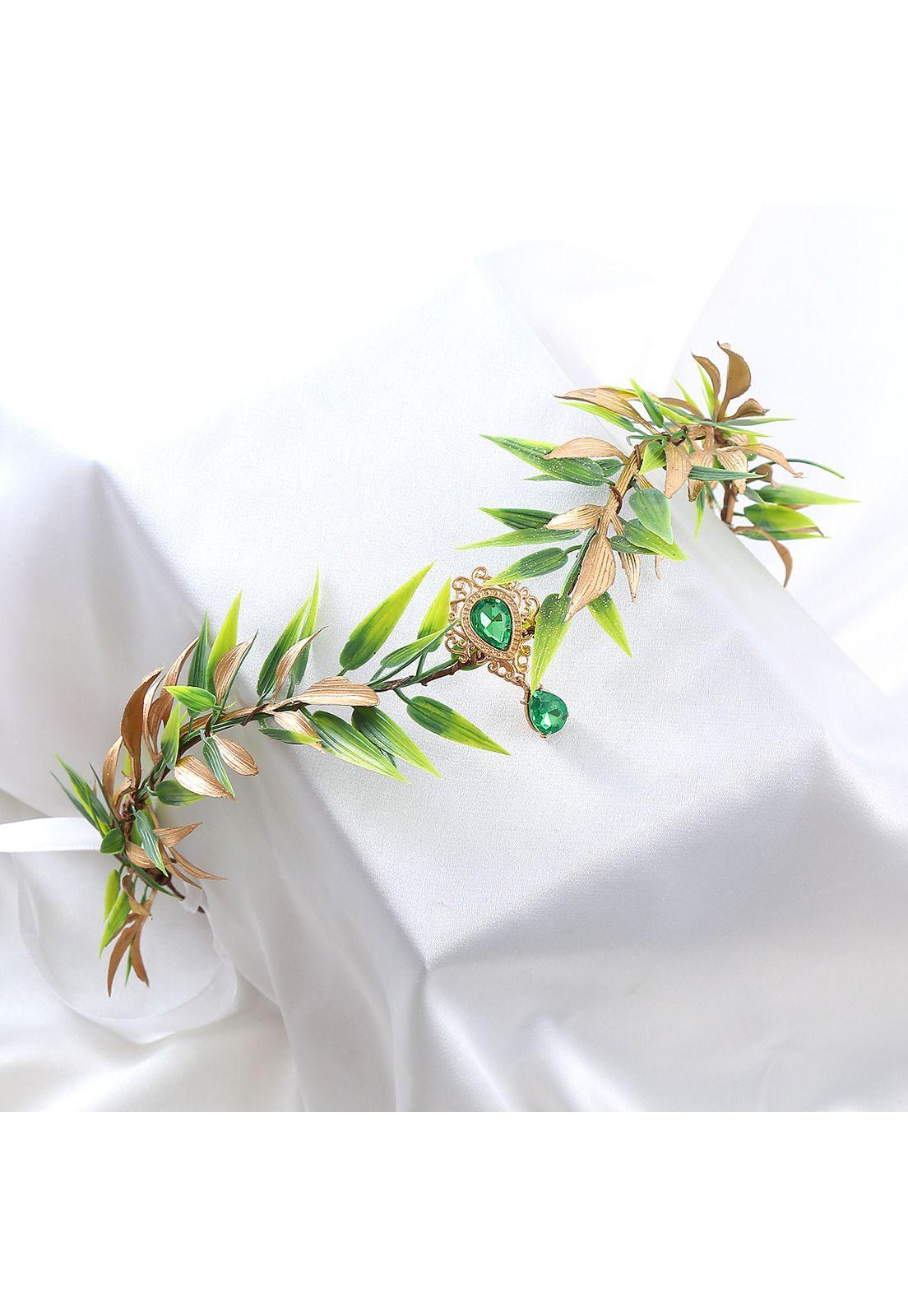 Diadema Tiara Hojas Cosplay Elfos Reyes Medieval-4