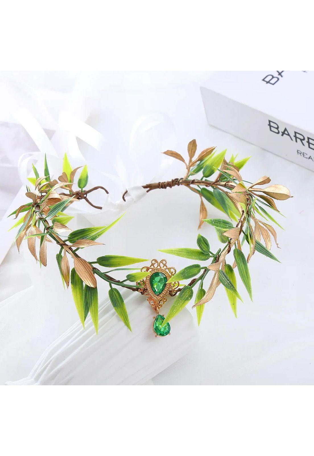 Diadema Tiara Hojas Cosplay Elfos Reyes Medieval-5