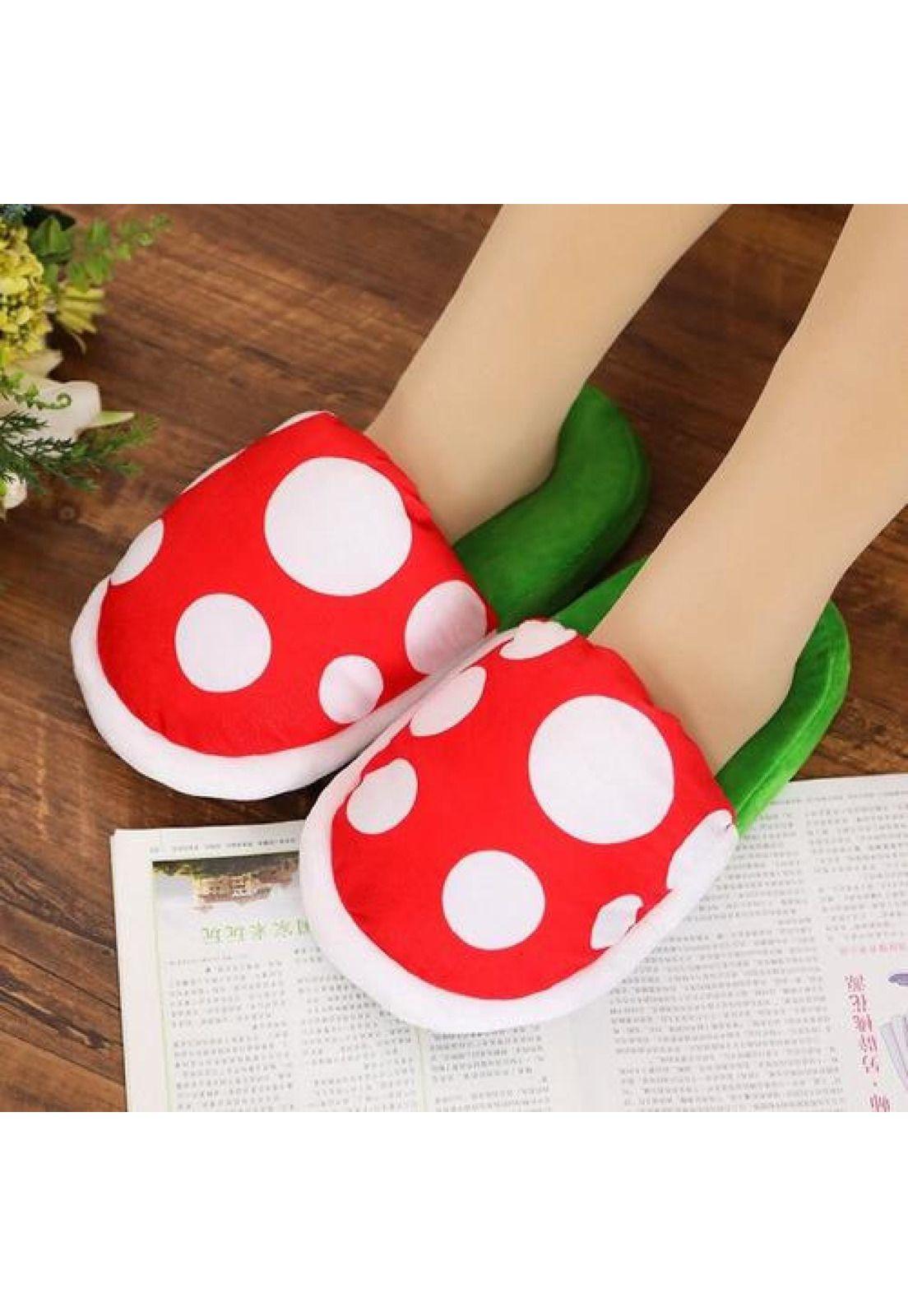 Pantuflas 3d Planta Piraña Carnivora Super Mario-3