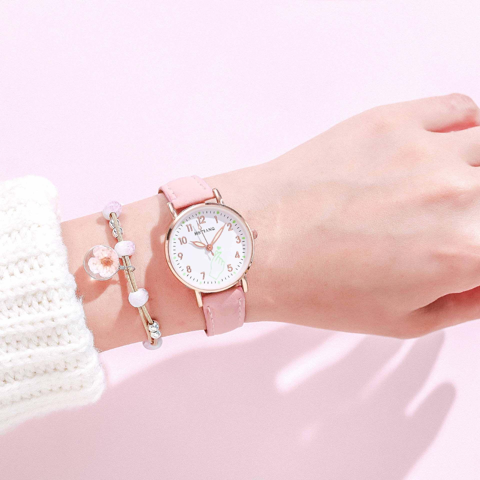 Reloj Pulsera dedos kpop corazon luminoso kawaii-3