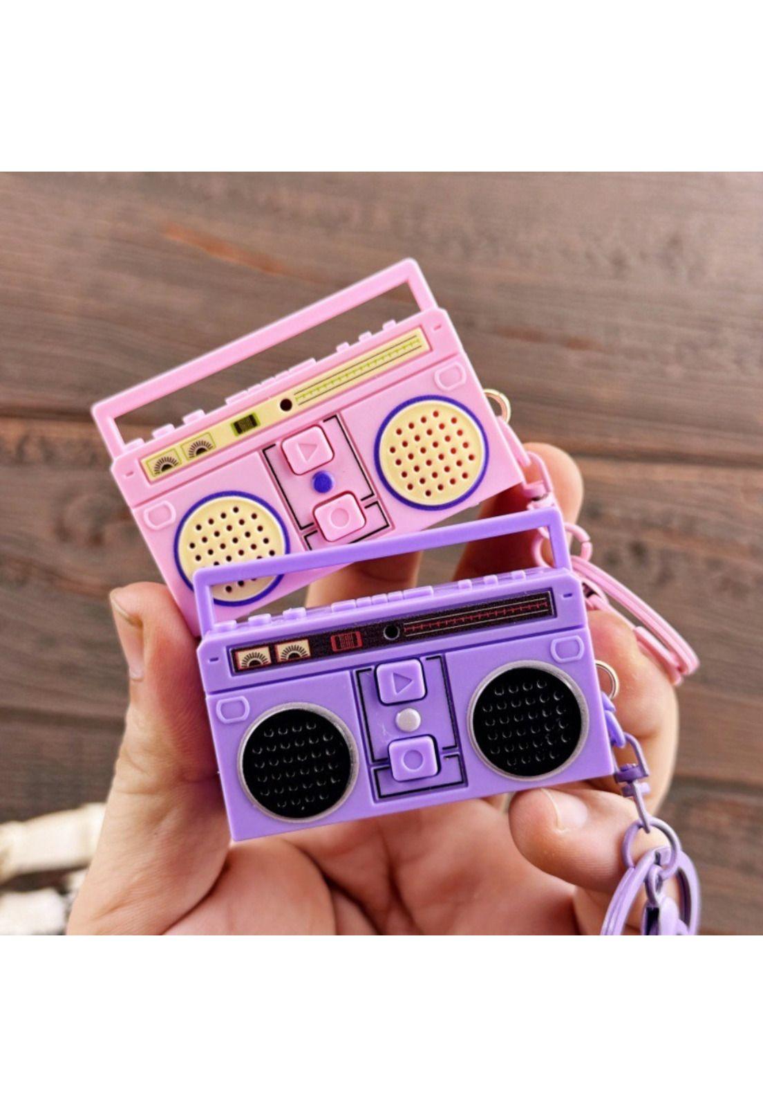 Llavero Mini Radio grabadora Music vintage-2