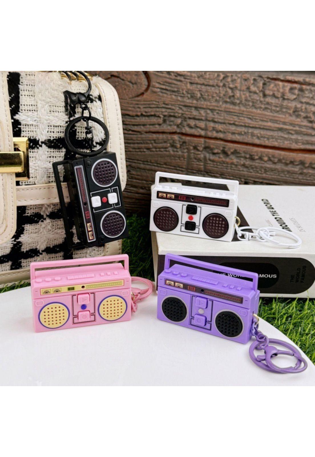 Llavero Mini Radio grabadora Music vintage-4
