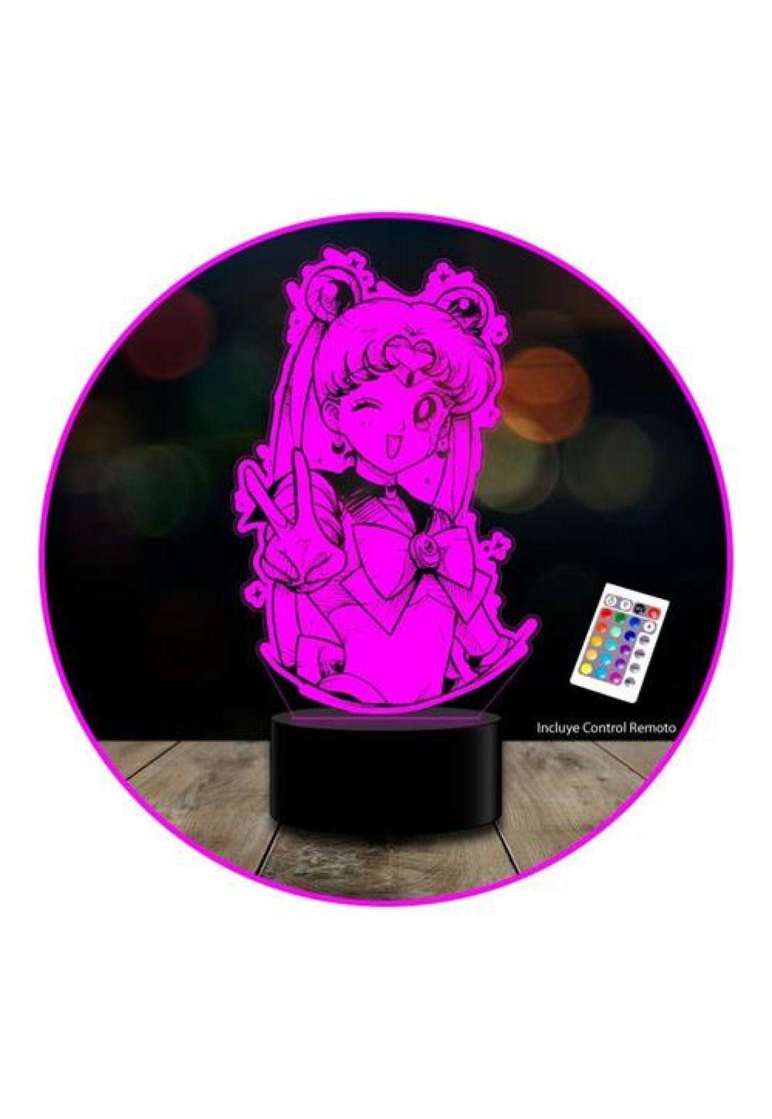 Lampara 3d Sailor Moon Serena Tsukino Control Remoto-0