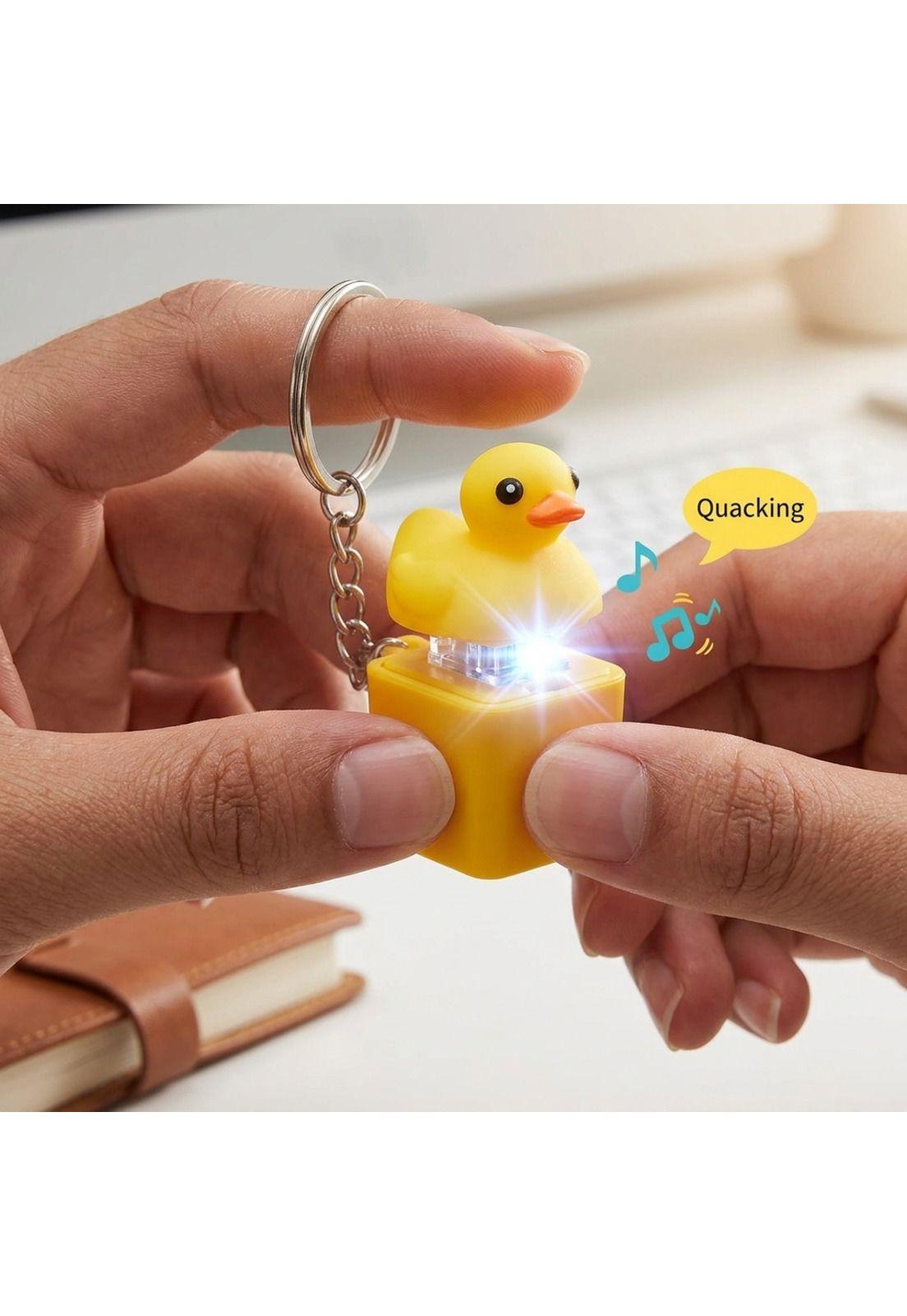 Llavero Antiestrés Con Sonido Led Duck Fidget Toy Patito-3