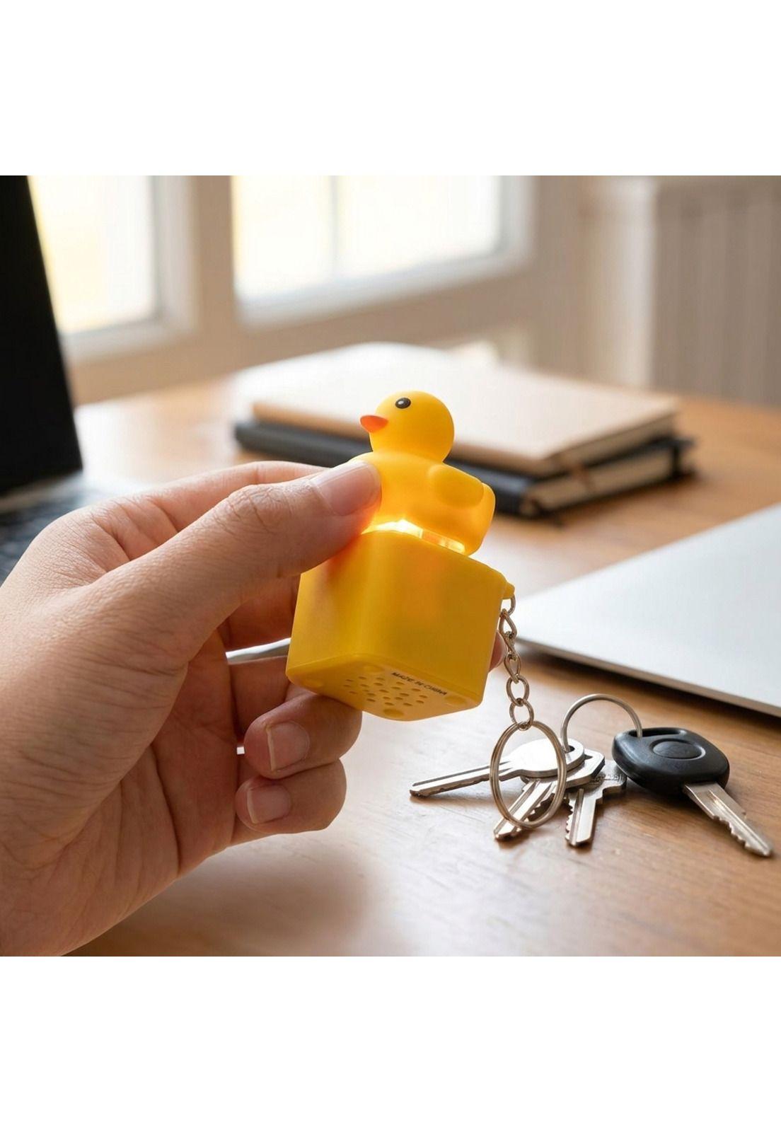 Llavero Antiestrés Con Sonido Led Duck Fidget Toy Patito-4