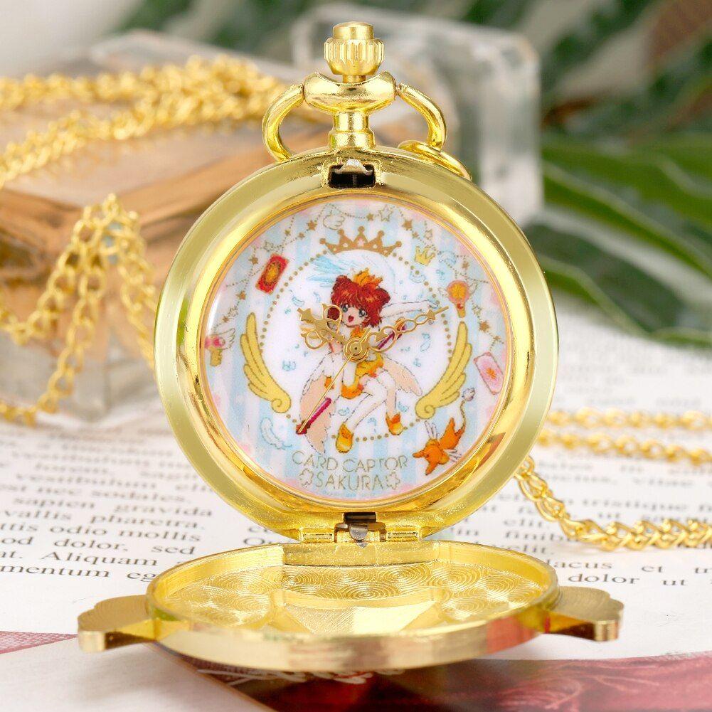 Reloj De Bolsillo vintage Sakura card captor corazon mod3-2
