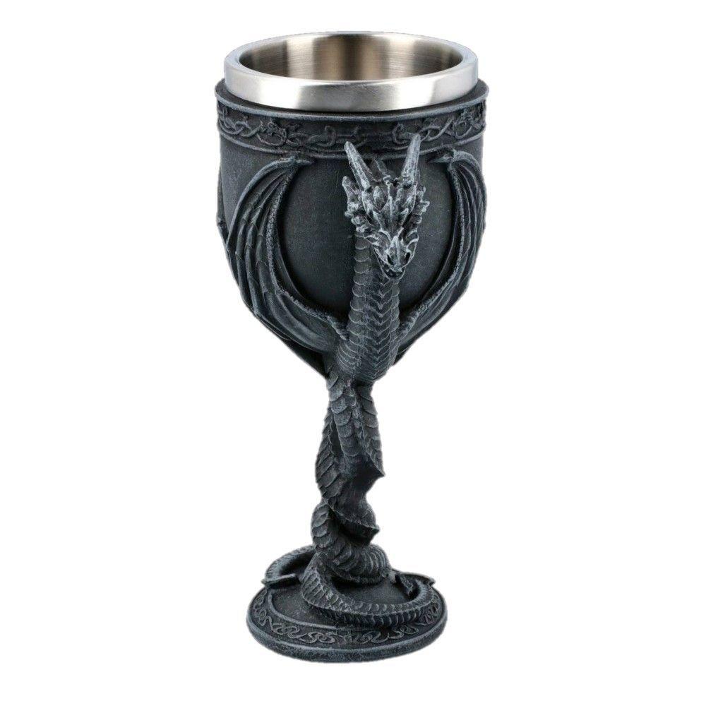 Copa Cáliz 3D Resina doble dragón celti mazmorras y dragones-1