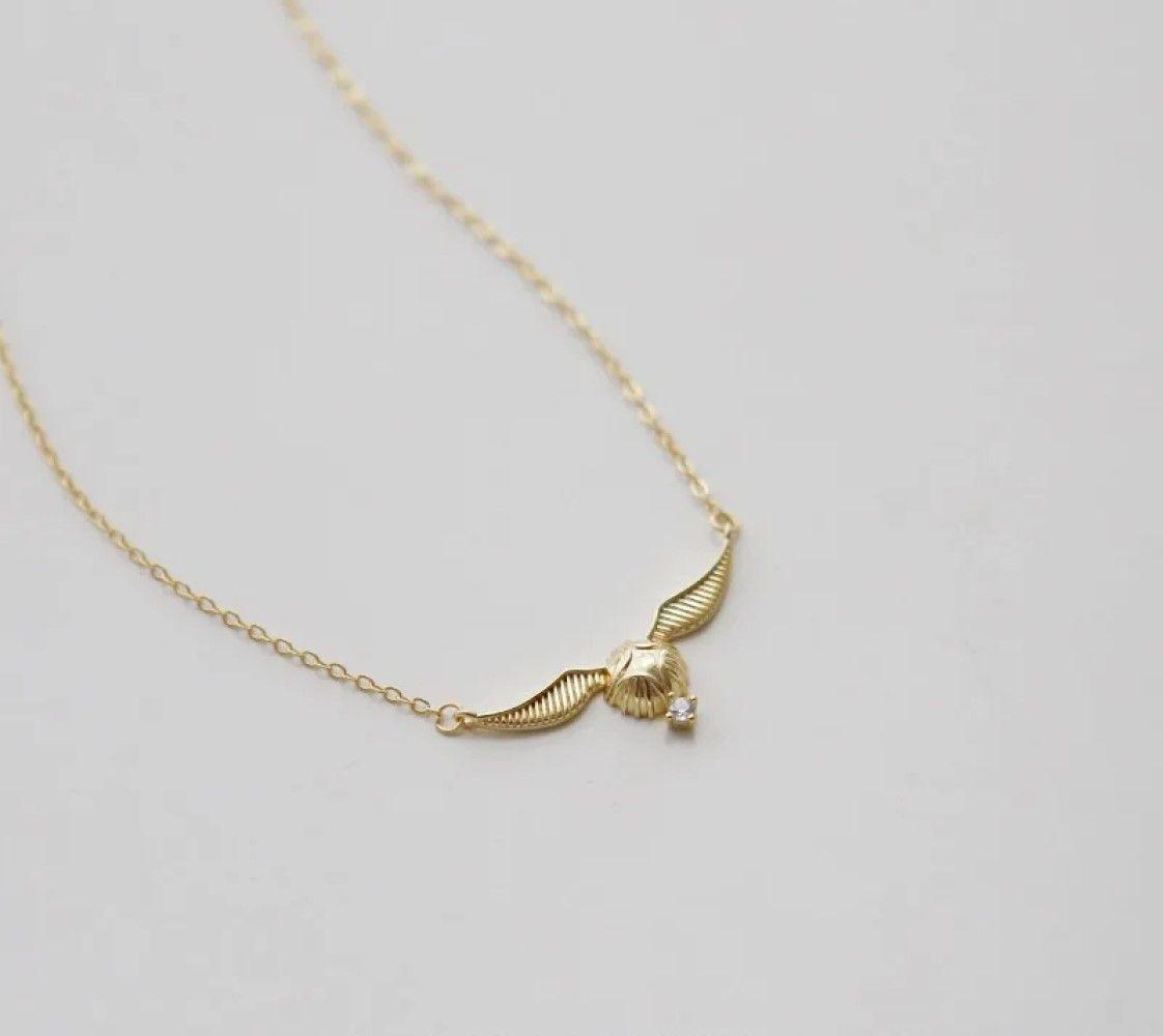 Collar Hogwarts Snitch Dorada Brillante Harry Potter-2