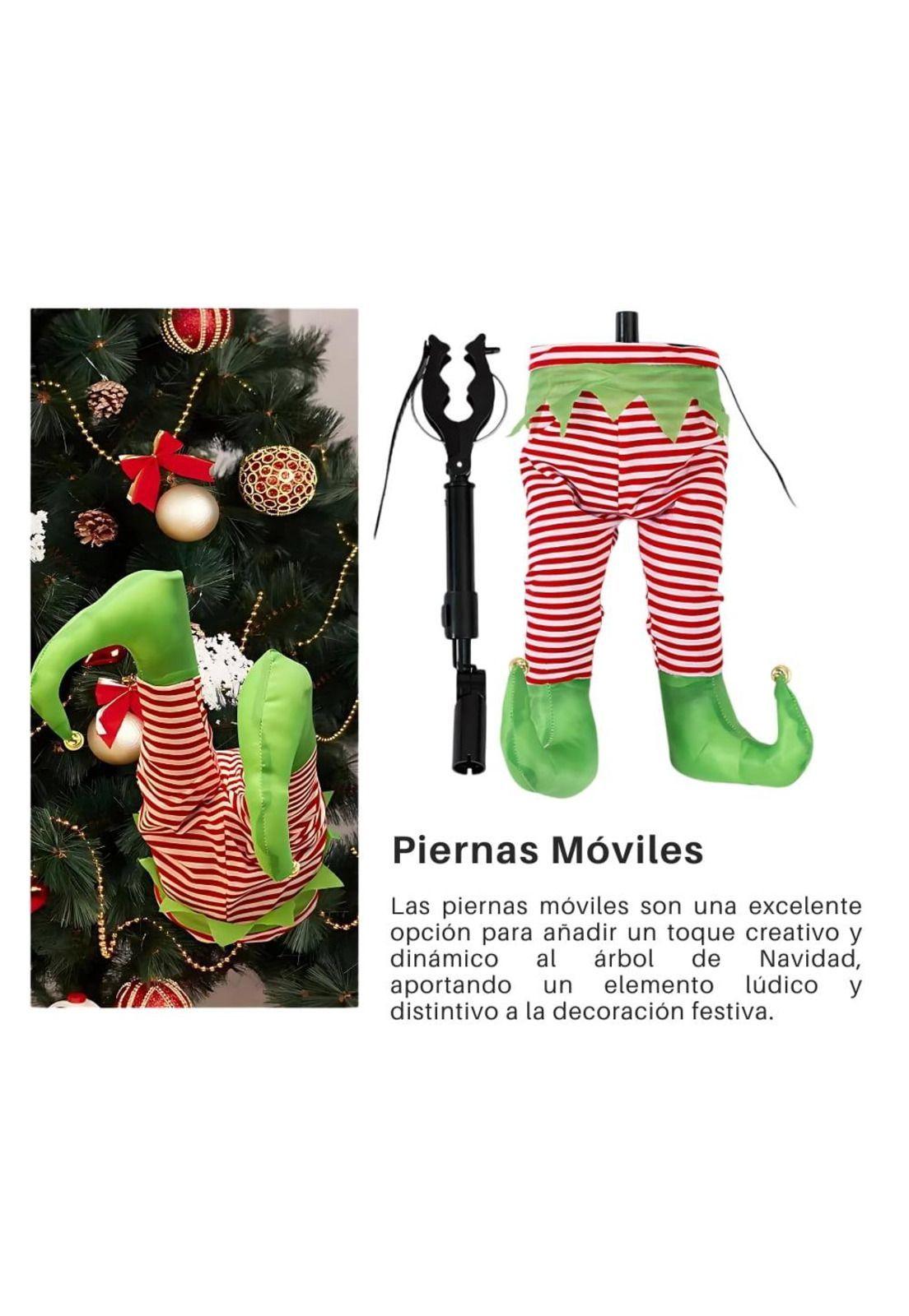Adorno Piernas Móviles ayudante de Santa o Grinch Navidad-4