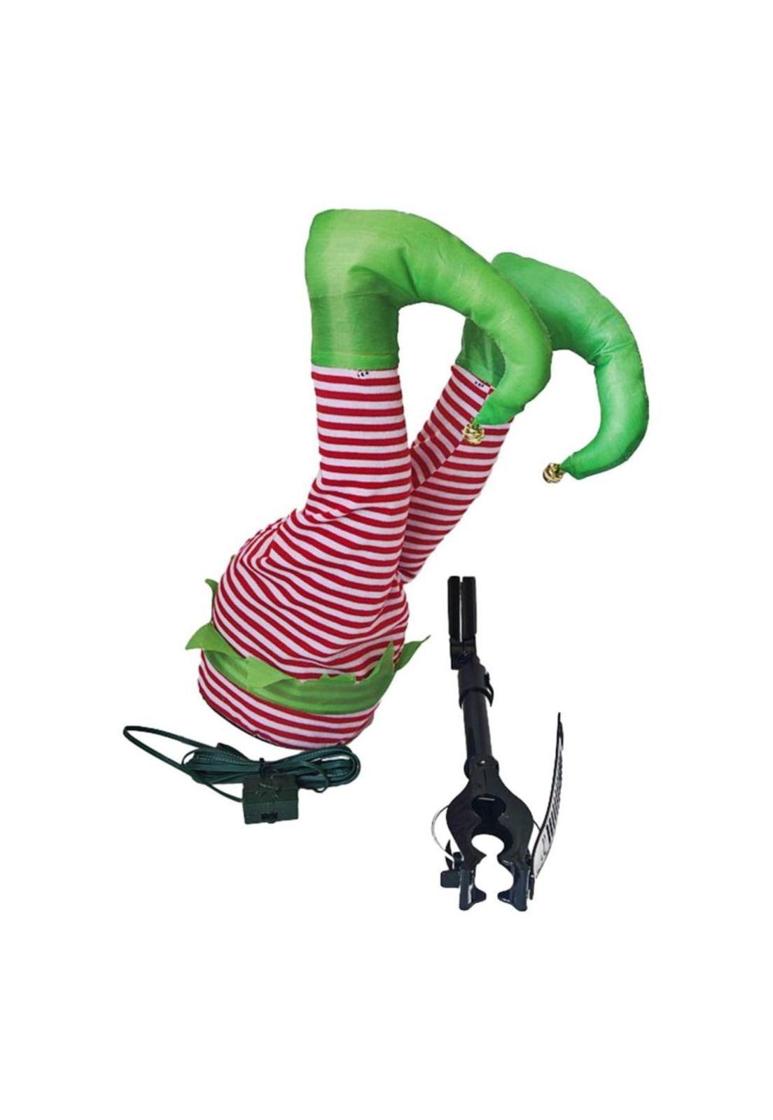 Adorno Piernas Móviles ayudante de Santa o Grinch Navidad-7