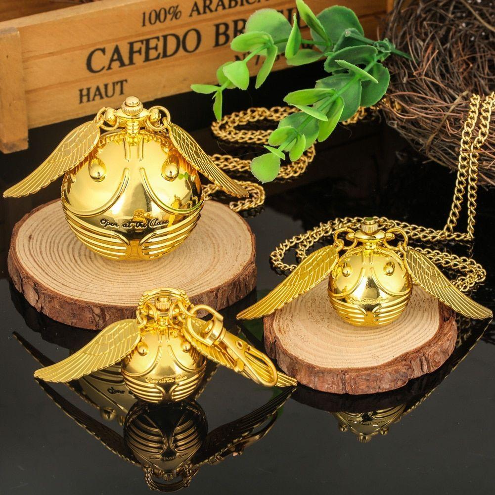 Reloj De Bolsillo Xl Snitch Dorada Gigante Harry Potter-3
