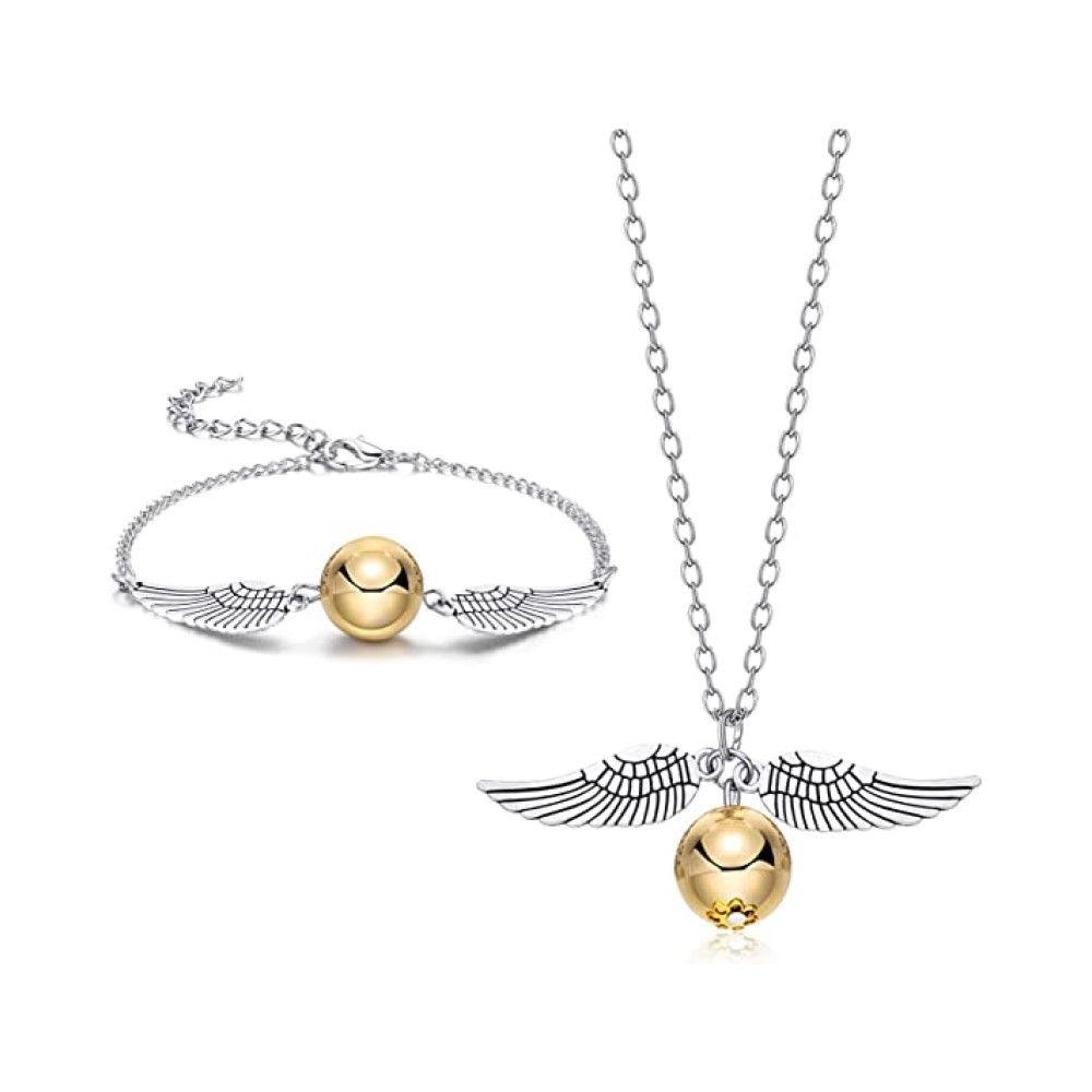 Set Golden Snitch Quidditch Collar + Pulsera  Harry Potter-6