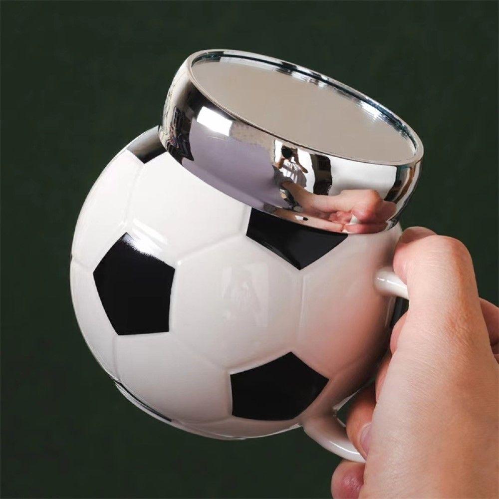 Tazón 3D Cerámica Pelota Balón de Fútbol con tapa-1