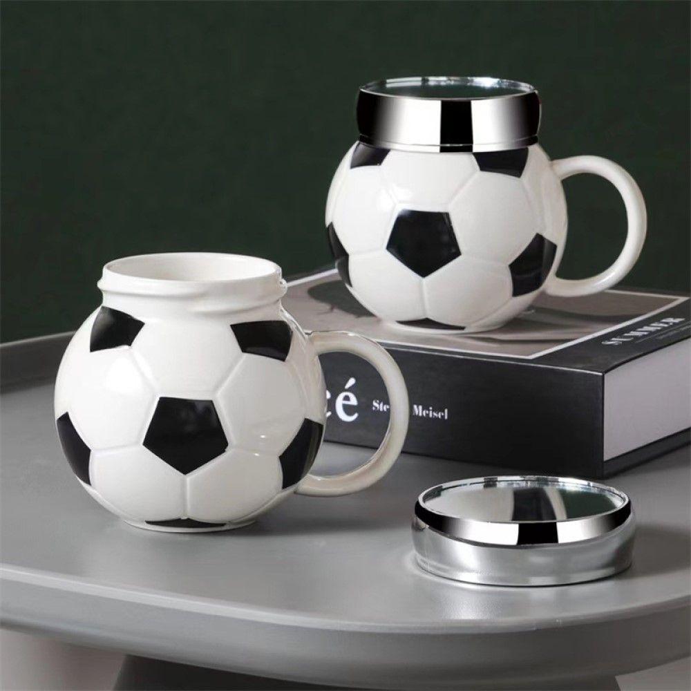 Tazón 3D Cerámica Pelota Balón de Fútbol con tapa-3